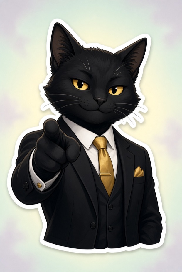 CTAW sticker: pointing straight at you.