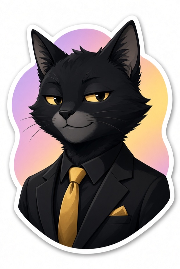 CTAW sticker: a close portrait with a knowing half-smile.